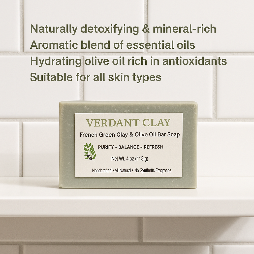 Verdant Clay – French Green Clay & Olive Oil Bar Soap
