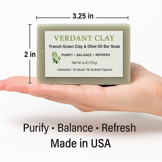 Verdant Clay – French Green Clay & Olive Oil Bar Soap