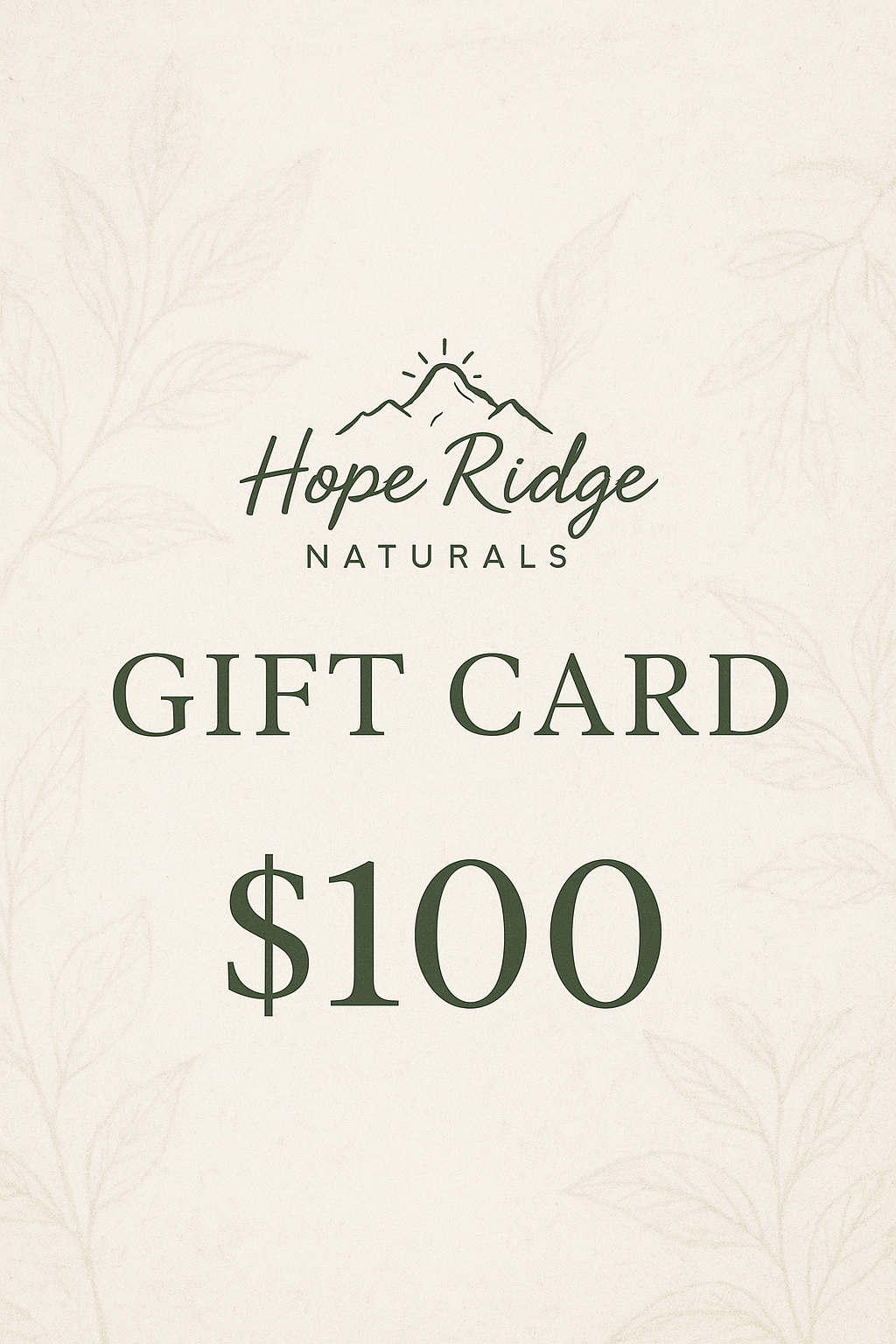 Hope Ridge Naturals Gift Card