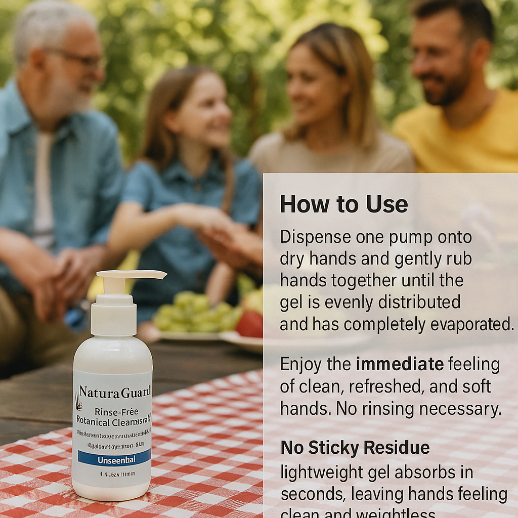 NaturaGuard Rinse-Free Botanical Cleanser Gel