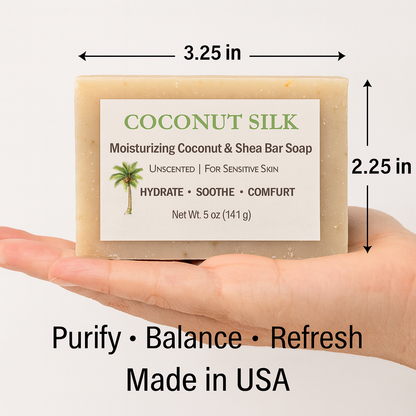 Coconut Silk – Moisturizing Coconut & Shea Bar Soap