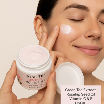 Rose Tea Renewal Moisturizer | Antioxidant Daily Face Cream