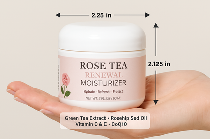 Rose Tea Renewal Moisturizer | Antioxidant Daily Face Cream