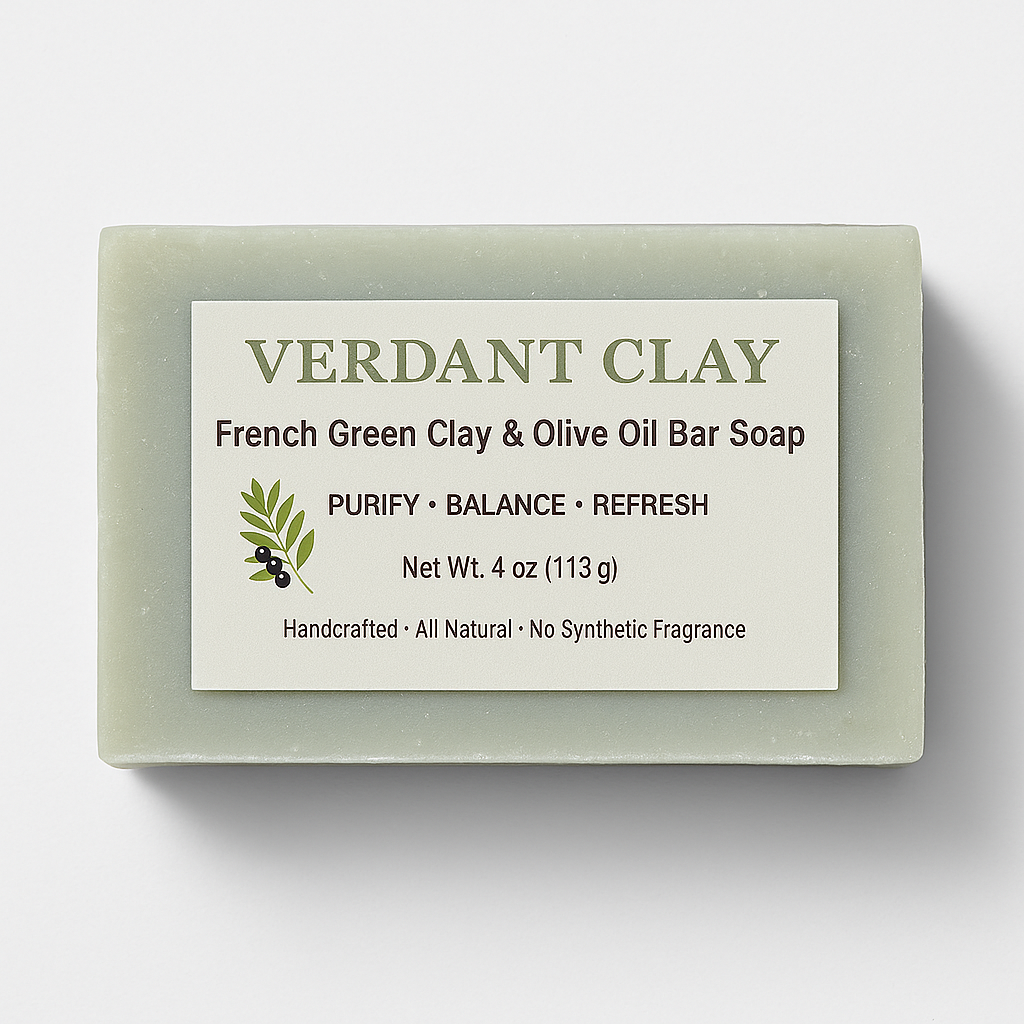 Verdant Clay – French Green Clay & Olive Oil Bar Soap