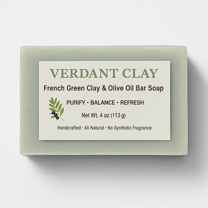 Verdant Clay – French Green Clay & Olive Oil Bar Soap